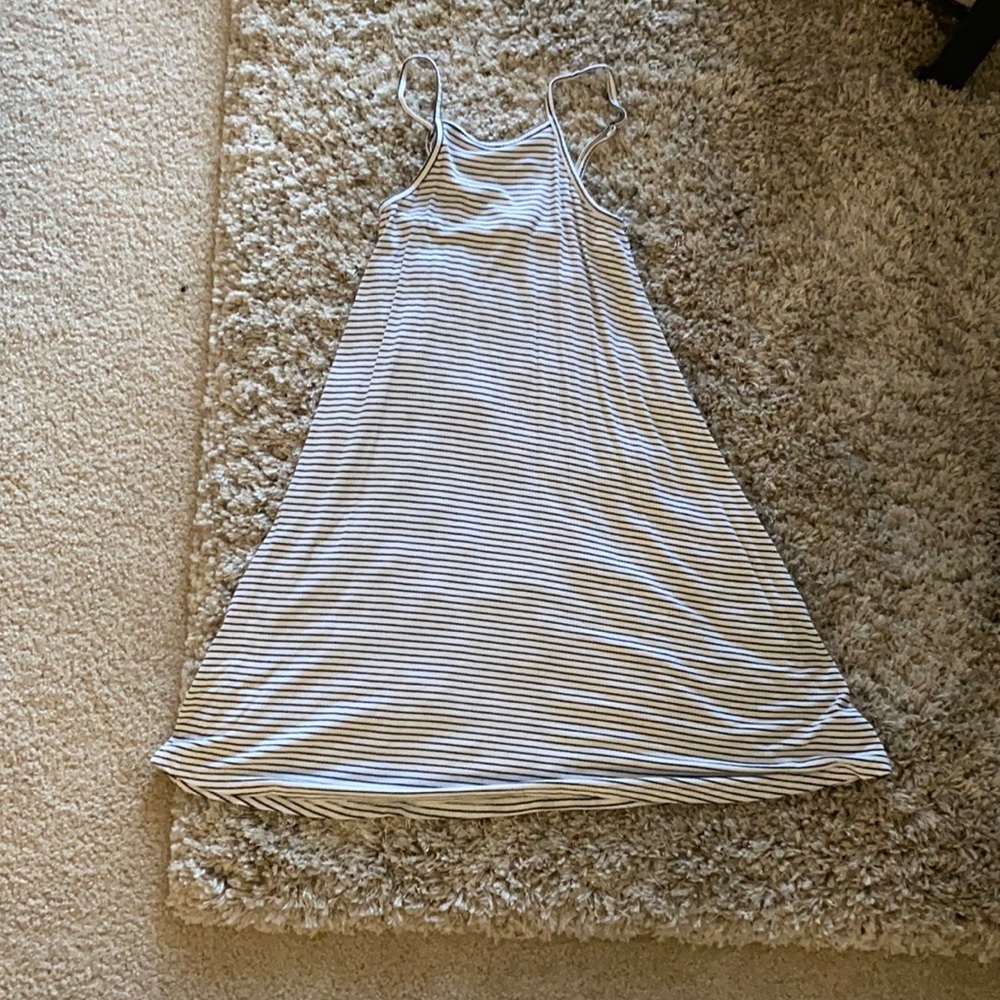 Target size x-small black and white striped dress.